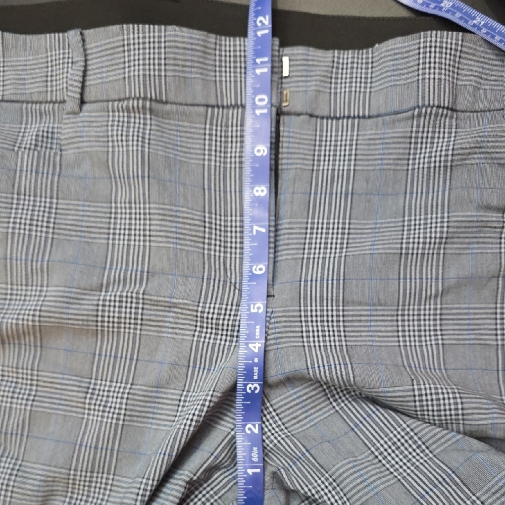 Lane Bryant Classic Plaid Women's Dress Pants - Blue Gray - Picture 8 of 8